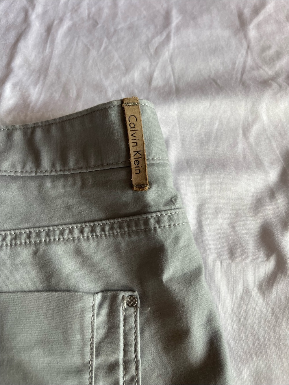 Calvin Klein Sage Green Slim Jeans